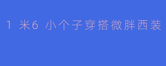 1米6小个子穿搭微胖西装