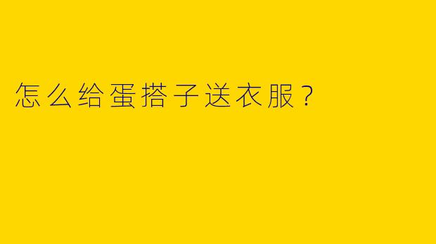 怎么给蛋搭子送衣服？