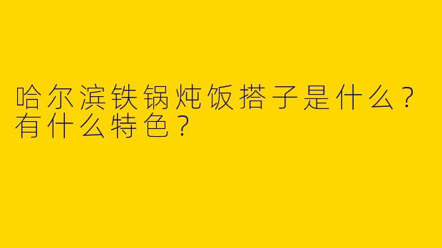 哈尔滨铁锅炖饭搭子是什么？有什么特色？