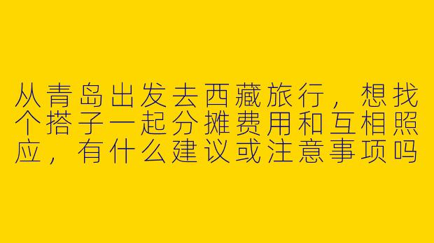 从青岛出发去西藏旅行，想找个搭子一起分摊费用和互相照应，有什么建议或注意事项吗？-青岛去西藏的搭子