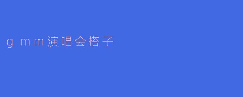 gmm演唱会搭子