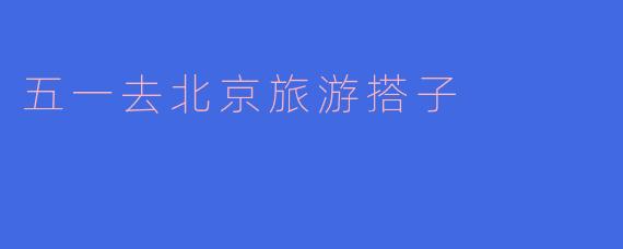五一去北京旅游搭子