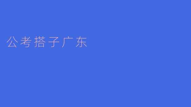 公考搭子广东