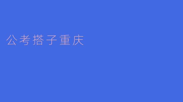 公考搭子重庆