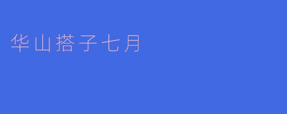 华山搭子七月
