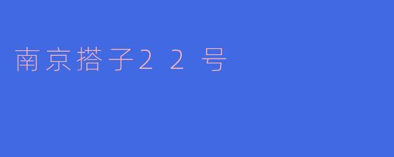 南京搭子22号