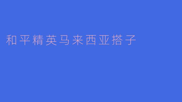 和平精英马来西亚搭子