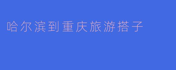 哈尔滨到重庆旅游搭子