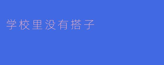 学校里没有搭子