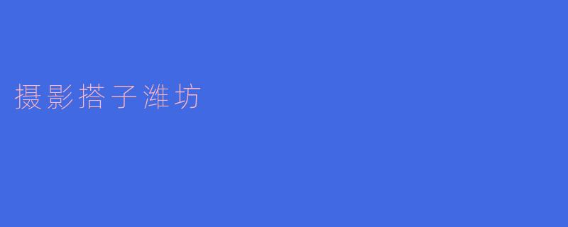 《潍坊摄影搭子指南：用镜头捕捉“鸢都”的诗意与烟火》