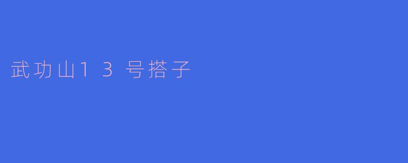 武功山13号搭子