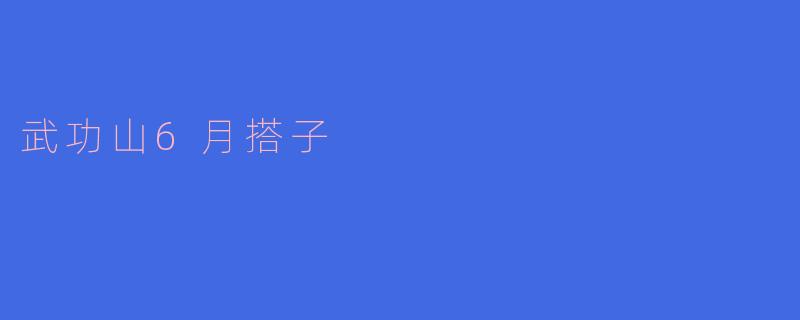 武功山6月搭子