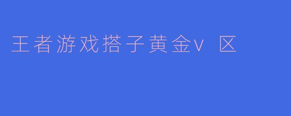 王者游戏搭子黄金v区