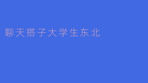 聊天搭子大学生东北