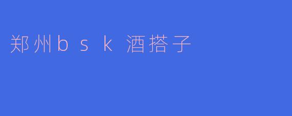 郑州bsk酒搭子
