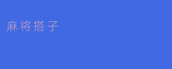 麻将搭子