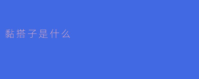 黏搭子是什么