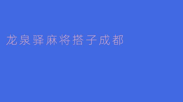 成都龙泉驿麻将搭子：市井烟火里的江湖情