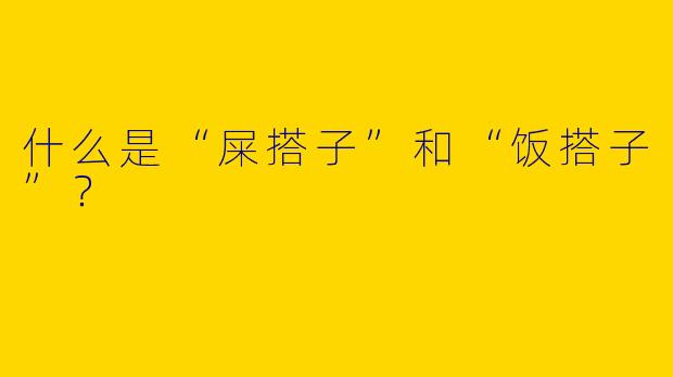 什么是“屎搭子”和“饭搭子”？
