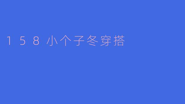 158小个子冬穿搭