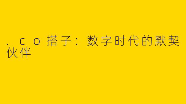 .co搭子：数字时代的默契伙伴