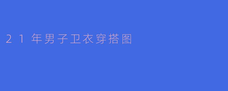 21年男子卫衣穿搭图