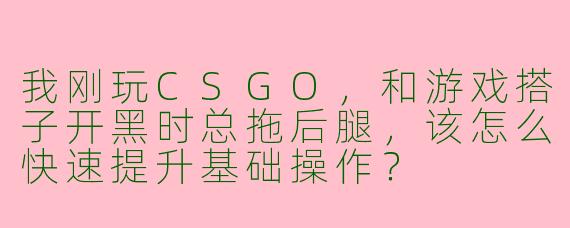 我刚玩CSGO，和游戏搭子开黑时总拖后腿，该怎么快速提升基础操作？