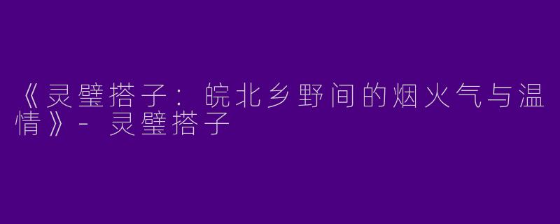 《灵璧搭子：皖北乡野间的烟火气与温情》-灵璧搭子