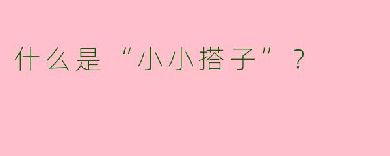 什么是“小小搭子”？