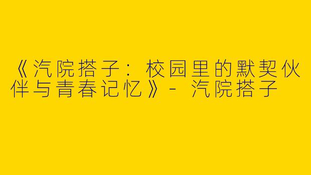 《汽院搭子：校园里的默契伙伴与青春记忆》-汽院搭子