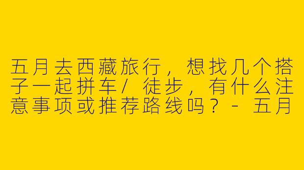 五月去西藏旅行，想找几个搭子一起拼车/徒步，有什么注意事项或推荐路线吗？-五月西藏搭子