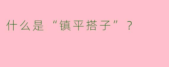 什么是“镇平搭子”？