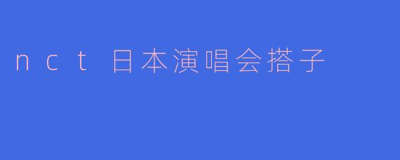 nct日本演唱会搭子