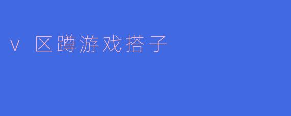 v区蹲游戏搭子