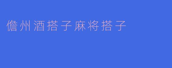 儋州酒搭子麻将搭子