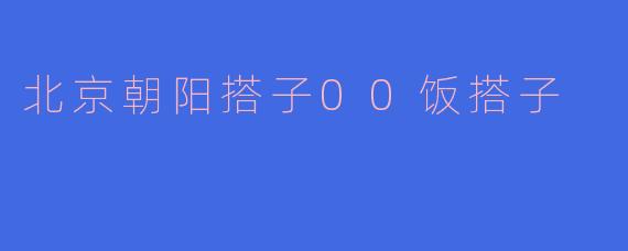 北京朝阳搭子00饭搭子