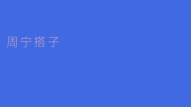 周宁搭子