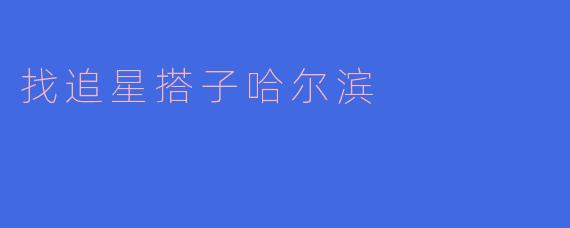 找追星搭子哈尔滨
