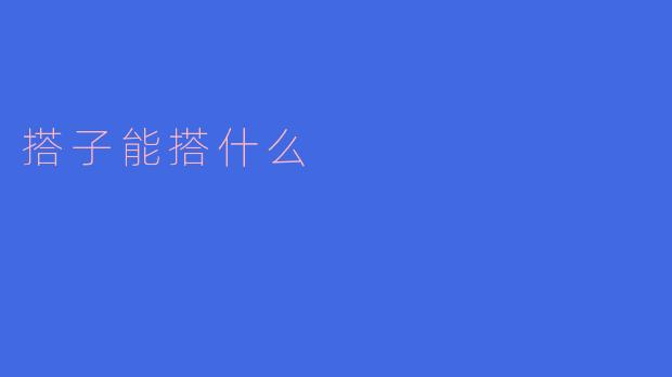 搭子能搭什么