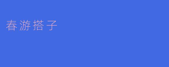 春游搭子