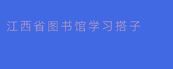 江西省图书馆学习搭子