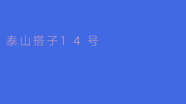 泰山搭子14号