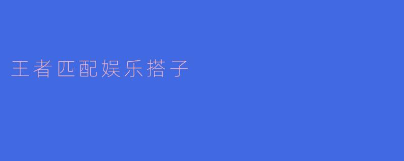 王者匹配娱乐搭子