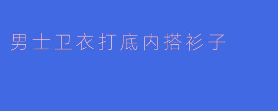 男士卫衣打底内搭衫子