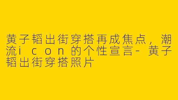 黄子韬出街穿搭再成焦点，潮流icon的个性宣言-黄子韬出街穿搭照片