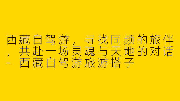 西藏自驾游，寻找同频的旅伴，共赴一场灵魂与天地的对话-西藏自驾游旅游搭子