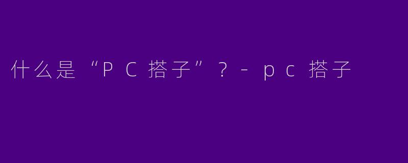 什么是“PC搭子”？-pc搭子