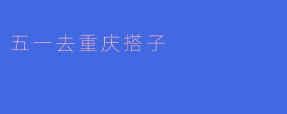 五一去重庆搭子