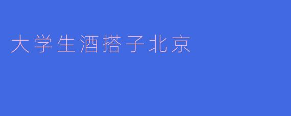 大学生酒搭子北京