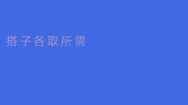 搭子各取所需